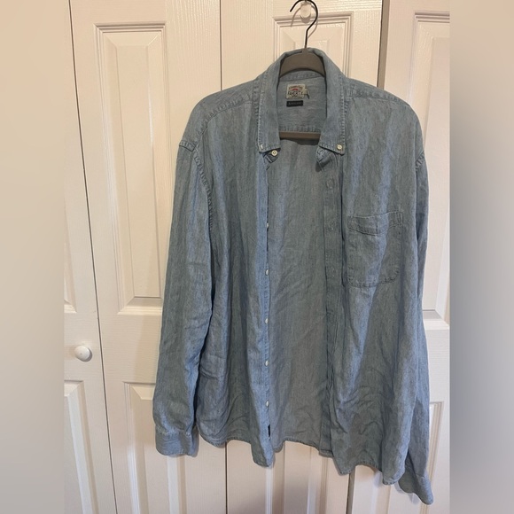 Faherty Indigo Dyed Casual Button Down Men's XL - Picture 1 of 4